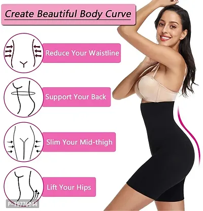 Women Cotton Lycra Tummy Control 4-in-1 Blended High Waist Tummy And Thigh Shapewear