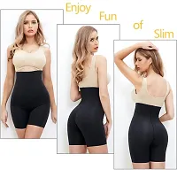 Classic Womens Cotton Lycra Tummy Control 4-in-1 Blended High Waist Tummy and Thigh Shapewear-thumb1