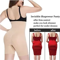 Classic Womens Cotton Lycra Tummy Control 4-in-1 Blended High Waist Tummy and Thigh Shapewear-thumb1