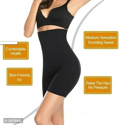 Women Cotton Lycra Tummy Control 4-in-1 Blended High Waist Tummy And Thigh Shapewear-thumb0