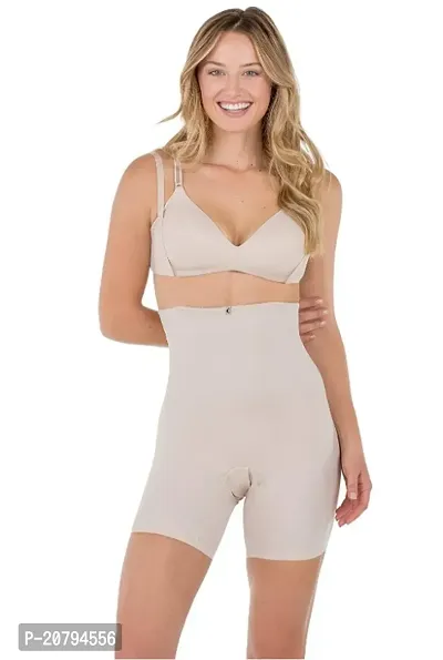 Classic Womens Cotton Lycra Tummy Control 4-in-1 Blended High Waist Tummy and Thigh Shapewear
