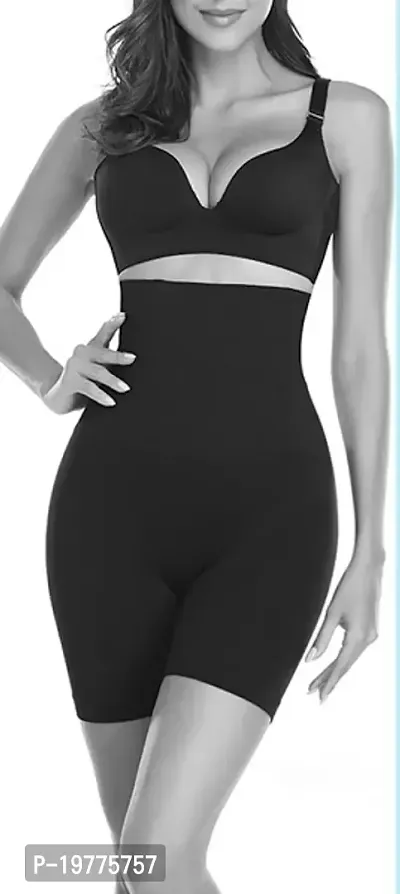 Women Cotton Lycra Tummy Control 4-in-1 Blended High Waist Tummy And Thigh Shapewear-thumb2