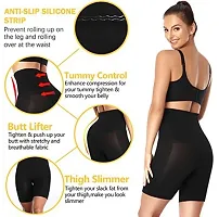 Women Cotton Lycra Tummy Control 4-in-1 Blended High Waist Tummy And Thigh Shapewear-thumb1