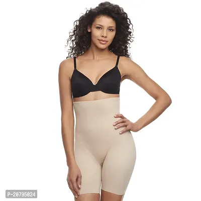 Classic Womens Cotton Lycra Tummy Control 4-in-1 Blended High Waist Tummy and Thigh Shapewear-thumb0