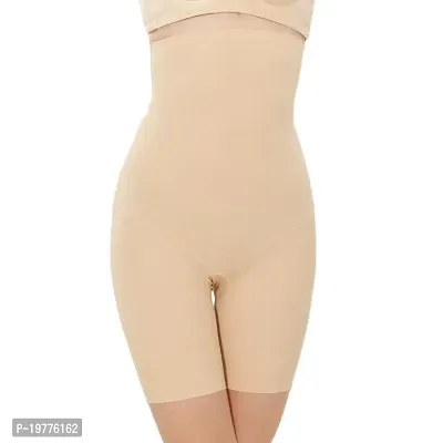 Women Cotton Lycra Tummy Control 4-in-1 Blended High Waist Tummy And Thigh Shapewear-thumb2