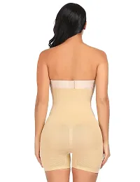 Women Cotton Lycra Tummy Control 4-in-1 Blended High Waist Tummy And Thigh Shapewear-thumb1