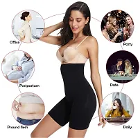 Classic Womens Cotton Lycra Tummy Control 4-in-1 Blended High Waist Tummy and Thigh Shapewear-thumb1