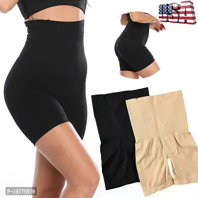 Women Cotton Lycra Tummy Control 4-in-1 Blended High Waist Tummy And Thigh Shapewear-thumb3
