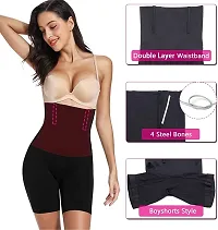 Women Cotton Lycra Tummy Control 4-in-1 Blended High Waist Tummy And Thigh Shapewear-thumb1