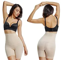 Classic Womens Cotton Lycra Tummy Control 4-in-1 Blended High Waist Tummy and Thigh Shapewear-thumb1