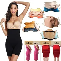 Classic Womens Cotton Lycra Tummy Control 4-in-1 Blended High Waist Tummy and Thigh Shapewear-thumb2