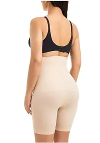 Classic Womens Cotton Lycra Tummy Control 4-in-1 Blended High Waist Tummy and Thigh Shapewear-thumb2