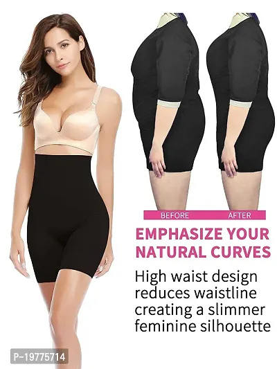 Women Cotton Lycra Tummy Control 4-in-1 Blended High Waist Tummy And Thigh Shapewear-thumb0