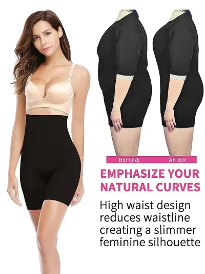 Women Lycra Tummy Control 4-in-1 Blended High Waist Tummy And Thigh Shapewear