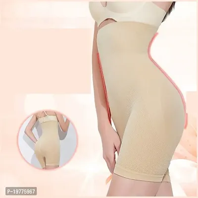 Women Cotton Lycra Tummy Control 4-in-1 Blended High Waist Tummy And Thigh Shapewear-thumb2