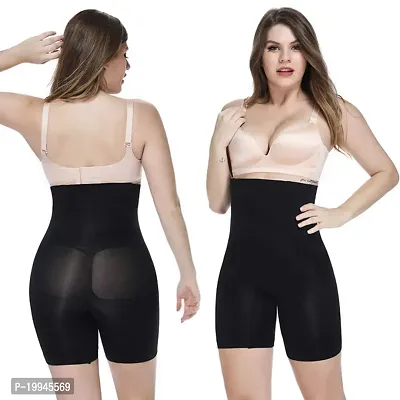 Women Cotton Lycra Tummy Control 4-In-1 Blended High Waist Tummy  Thigh Shapewear-thumb3