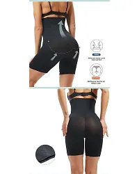Women Cotton Lycra Tummy Control 4-in-1 Blended High Waist Tummy And Thigh Shapewear-thumb1