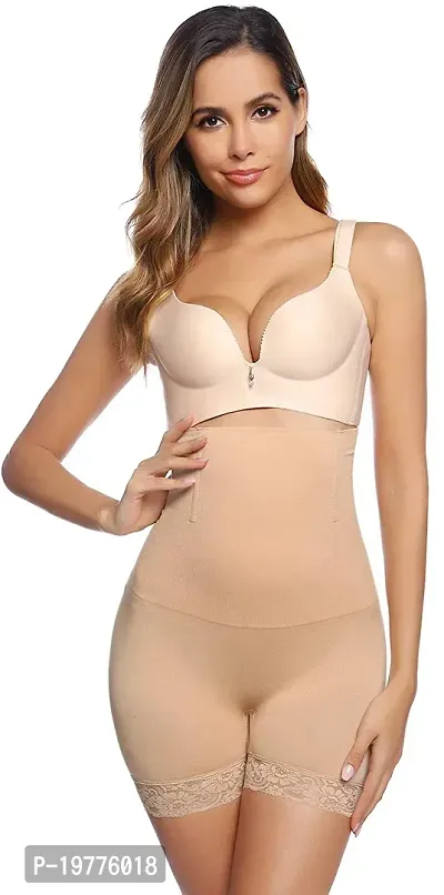 Women Cotton Lycra Tummy Control 4-in-1 Blended High Waist Tummy And Thigh Shapewear