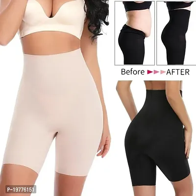 Women Cotton Lycra Tummy Control 4-in-1 Blended High Waist Tummy And Thigh Shapewear