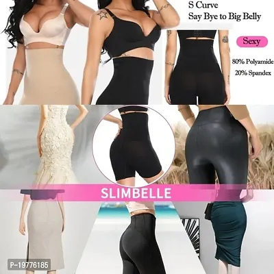 Women Cotton Lycra Tummy Control 4-in-1 Blended High Waist Tummy And Thigh Shapewear-thumb2