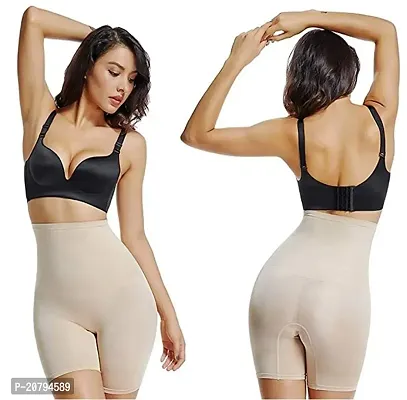 Classic Womens Cotton Lycra Tummy Control 4-in-1 Blended High Waist Tummy and Thigh Shapewear