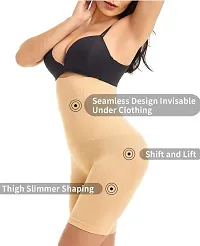 Classic Womens Cotton Lycra Tummy Control 4-in-1 Blended High Waist Tummy and Thigh Shapewear-thumb2