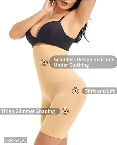 Classic Womens Cotton Lycra Tummy Control 4-in-1 Blended High Waist Tummy and Thigh Shapewear-thumb3