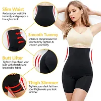 Classic Womens Cotton Lycra Tummy Control 4-in-1 Blended High Waist Tummy and Thigh Shapewear-thumb2