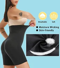Classic Womens Cotton Lycra Tummy Control 4-in-1 Blended High Waist Tummy and Thigh Shapewear-thumb2