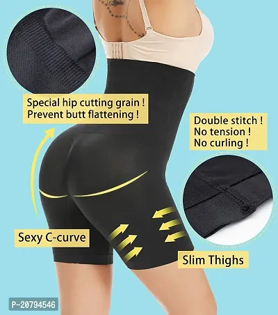 Classic Womens Cotton Lycra Tummy Control 4-in-1 Blended High Waist Tummy and Thigh Shapewear-thumb2