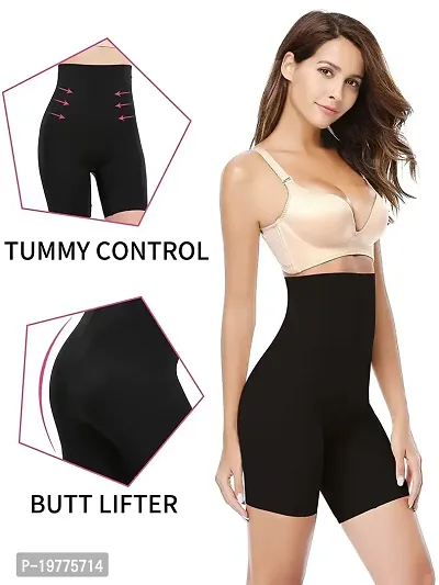 Women Cotton Lycra Tummy Control 4-in-1 Blended High Waist Tummy And Thigh Shapewear-thumb2