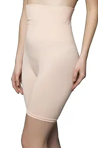 Classic Womens Cotton Lycra Tummy Control 4-in-1 Blended High Waist Tummy and Thigh Shapewear-thumb1