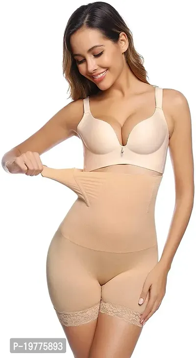 Women Cotton Lycra Tummy Control 4-in-1 Blended High Waist Tummy And Thigh Shapewear