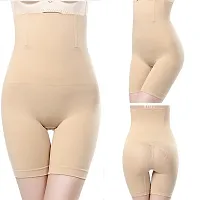 Women Cotton Lycra Tummy Control 4-in-1 Blended High Waist Tummy And Thigh Shapewear-thumb1