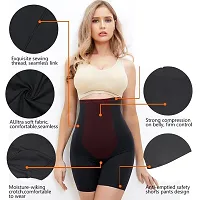 Classic Womens Cotton Lycra Tummy Control 4-in-1 Blended High Waist Tummy and Thigh Shapewear-thumb2