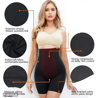 Classic Womens Cotton Lycra Tummy Control 4-in-1 Blended High Waist Tummy and Thigh Shapewear-thumb3