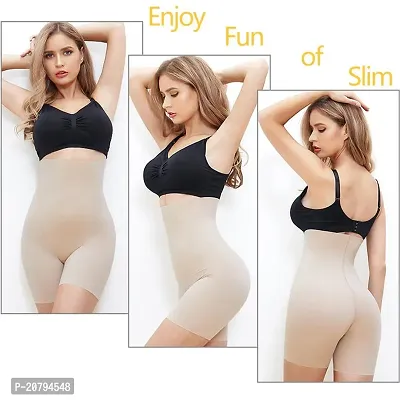 Classic Womens Cotton Lycra Tummy Control 4-in-1 Blended High Waist Tummy and Thigh Shapewear