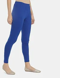 kanniya Fabulous blue cotton lycra Solid churidar Leggings for women-thumb2