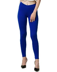 kanniya Fabulous blue cotton lycra Solid churidar Leggings for women-thumb1