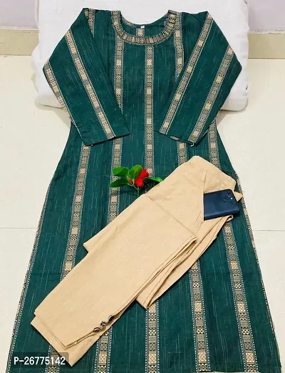 Stylish Women Cotton Kurta Bottom Set-thumb0