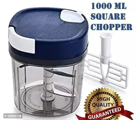 Chopper Square (2 In 1) Jumbo Multipurpose Manual Vegetable, Dry Fruit And Onion Handy Quick Chopper Machine For Kitchen-thumb0