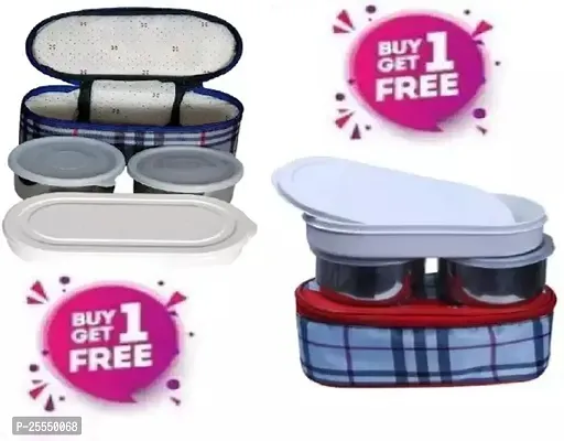 New Stainless Steel Lunch Boxes Pack Of 2