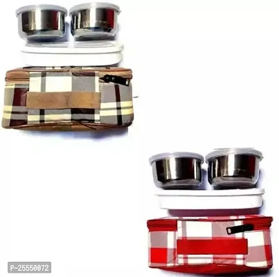 New Stainless Steel Lunch Boxes Pack Of 2