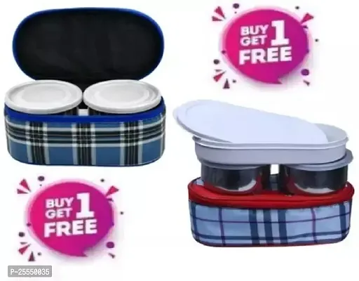 New Stainless Steel Lunch Boxes Pack Of 2