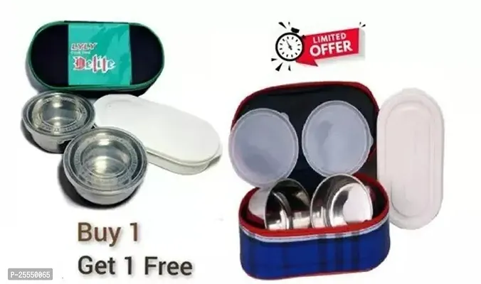 New Stainless Steel Lunch Boxes Pack Of 2