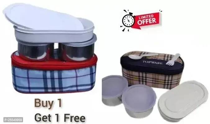 New Stainless Steel Lunch Boxes Pack Of 2