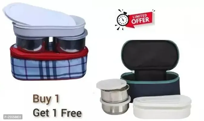 New Stainless Steel Lunch Boxes Pack Of 2