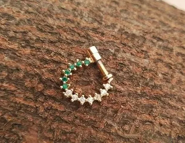 Stylish Women Brass Nose Pin