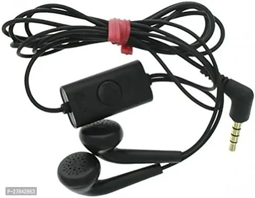 Black 3.5Mm Stereo Wired Headset Handsfree Earphone With Microphone For Boost Mobile (Black)-thumb0