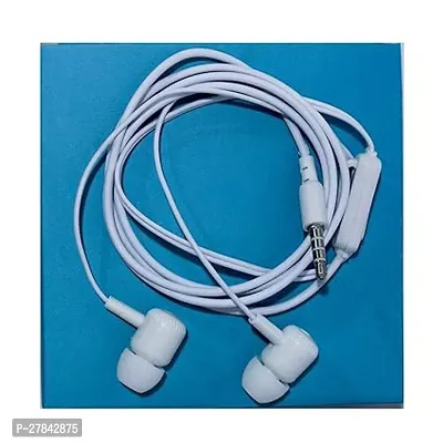 Wired In Ear Earphones/Headset With Mic For Android Mobile Phones (White)-thumb0